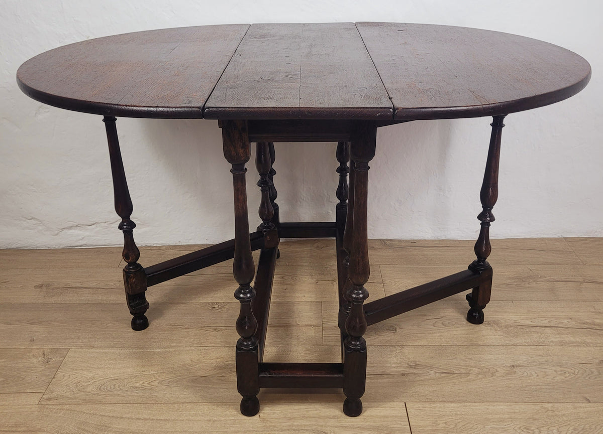 Dining Table Early 20thC Oak Drop Leaf Gateleg Country 1920's Delivery Available