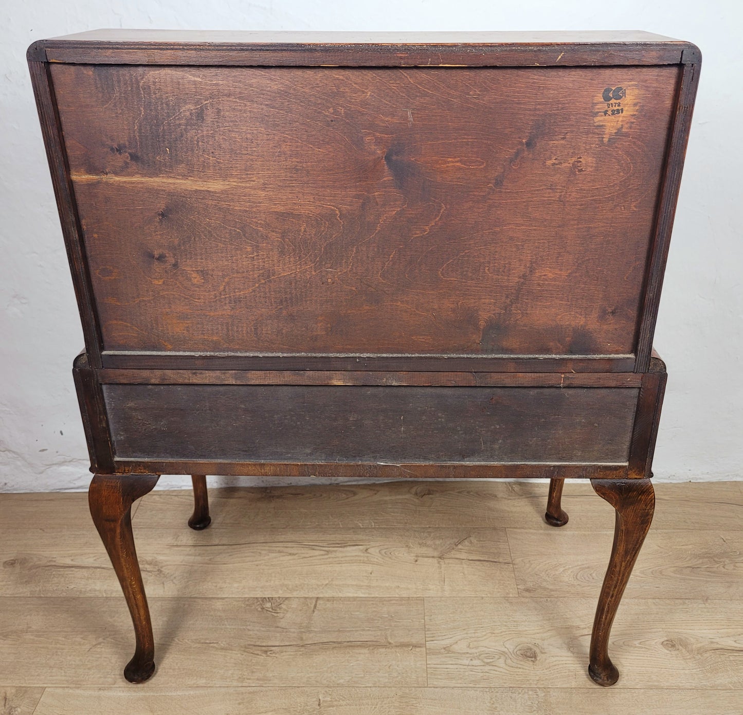 Vintage Writing Desk Denby & Spinks Walnut Cabriole Legs 1940s Delivery Available