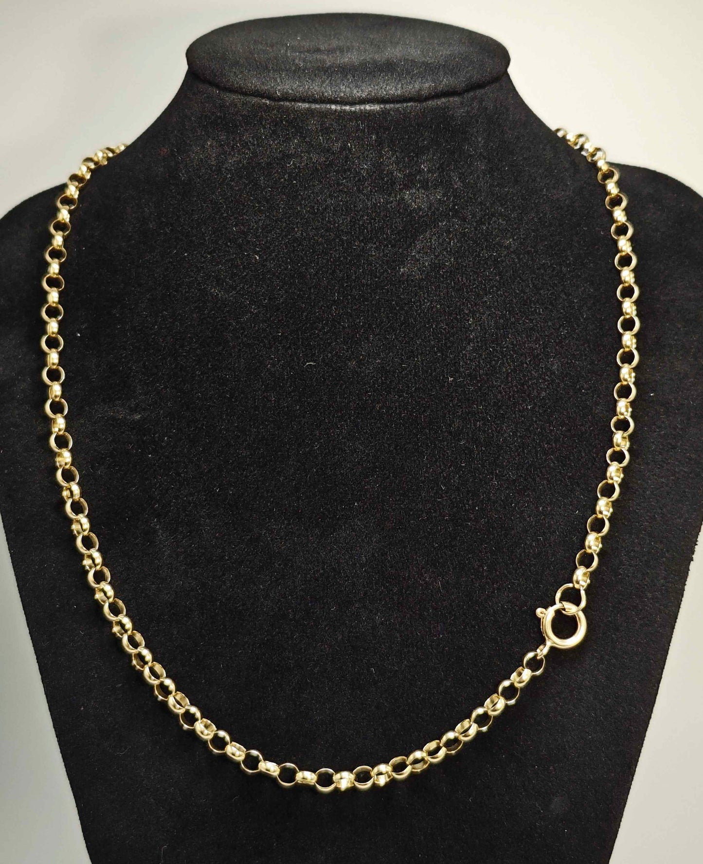 Belcher Chain Necklace 9ct Yellow Gold 19.5 Inch