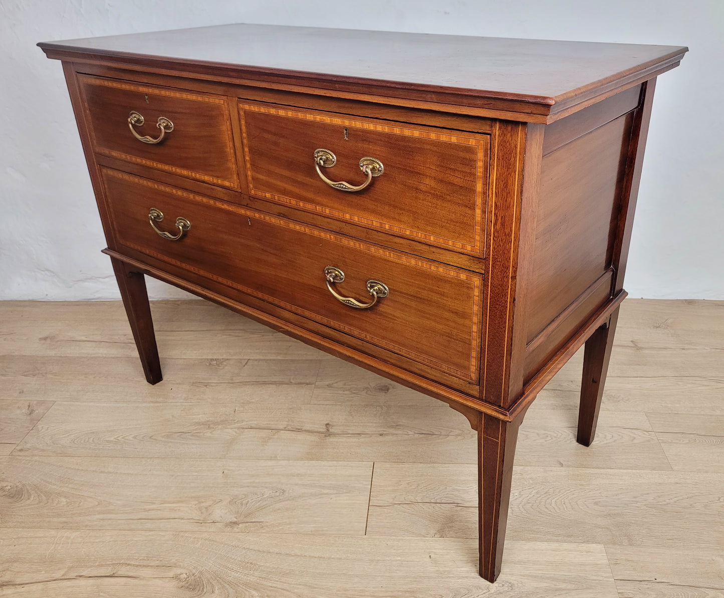 Victorian Dressing Chest of Drawers Inlaid 19thC Drop Handles Delivery Available