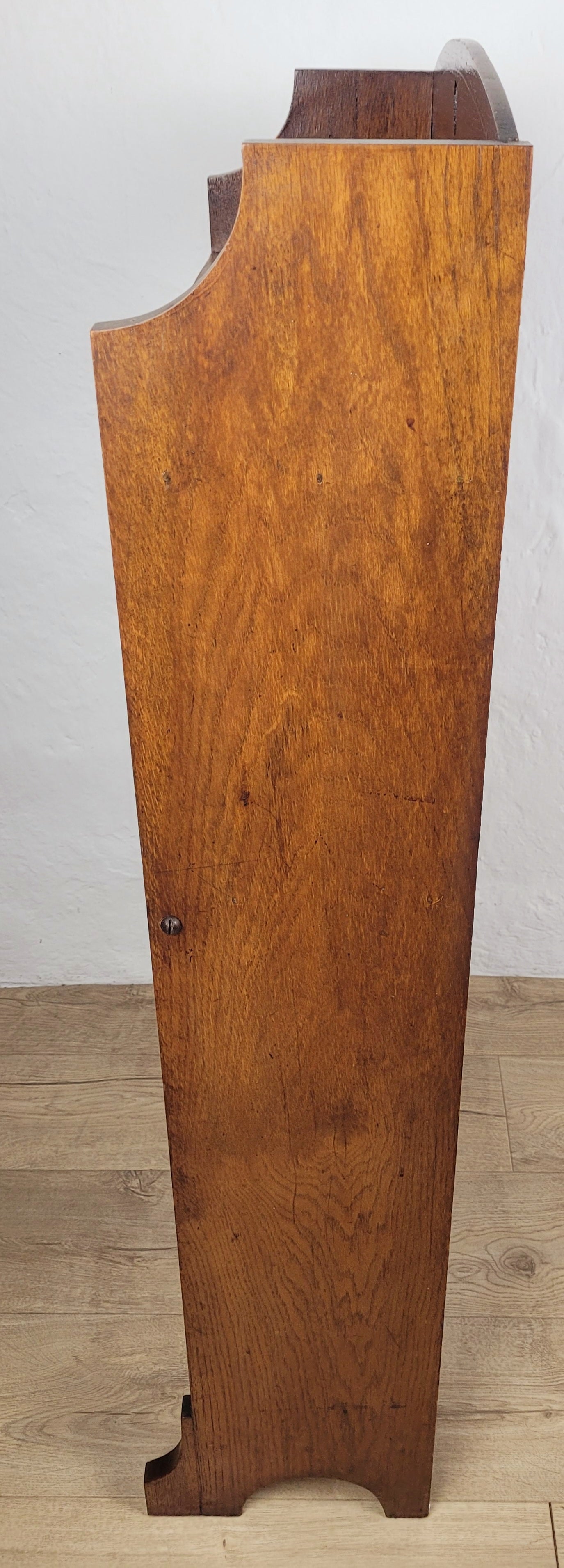 Vintage Student Writing Desk Lockable Inlaid Oak 1950s Delivery Available