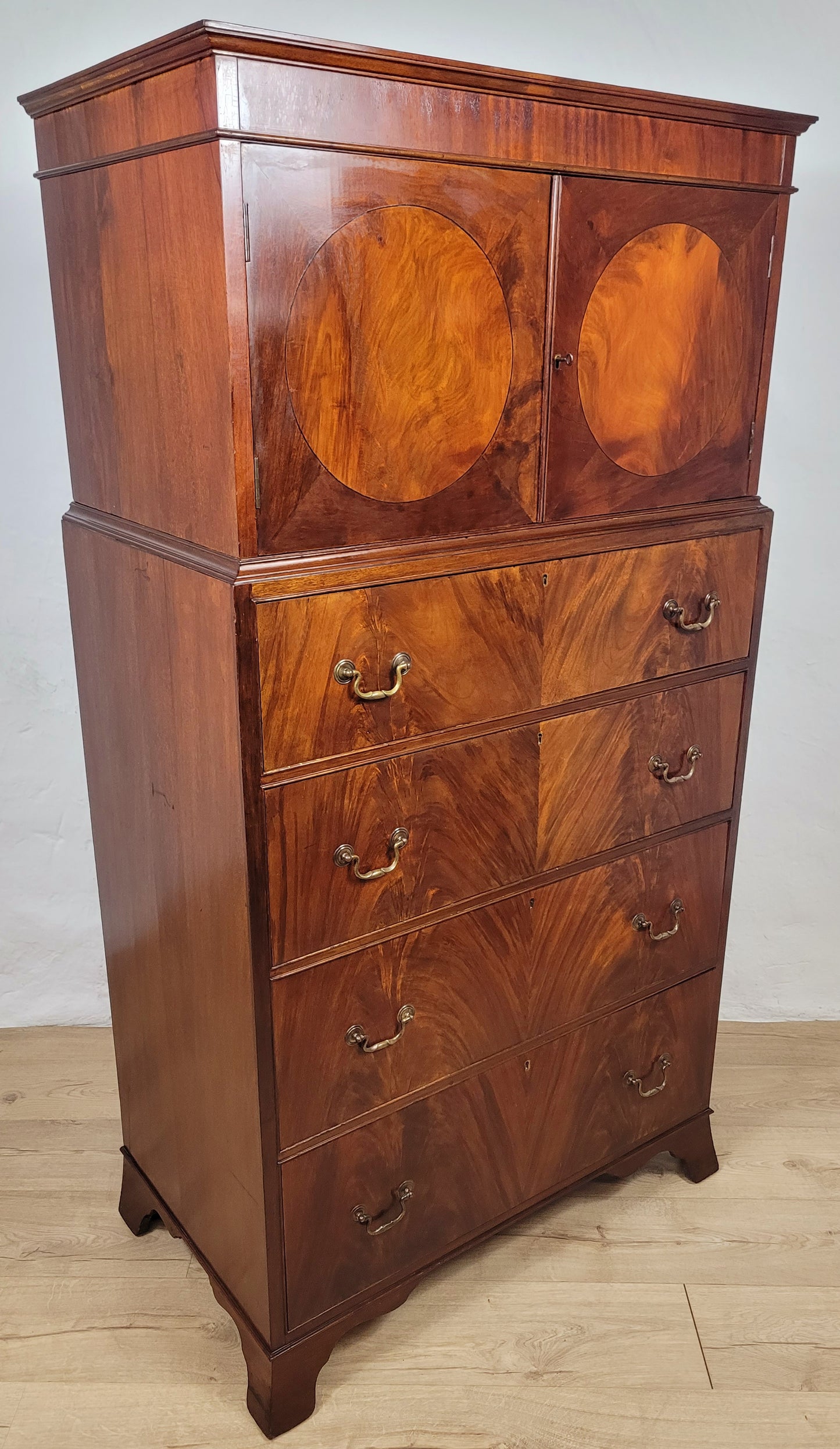 Edwardian Mahogany Tallboy English 1910 Drawers Storage Delivery Available