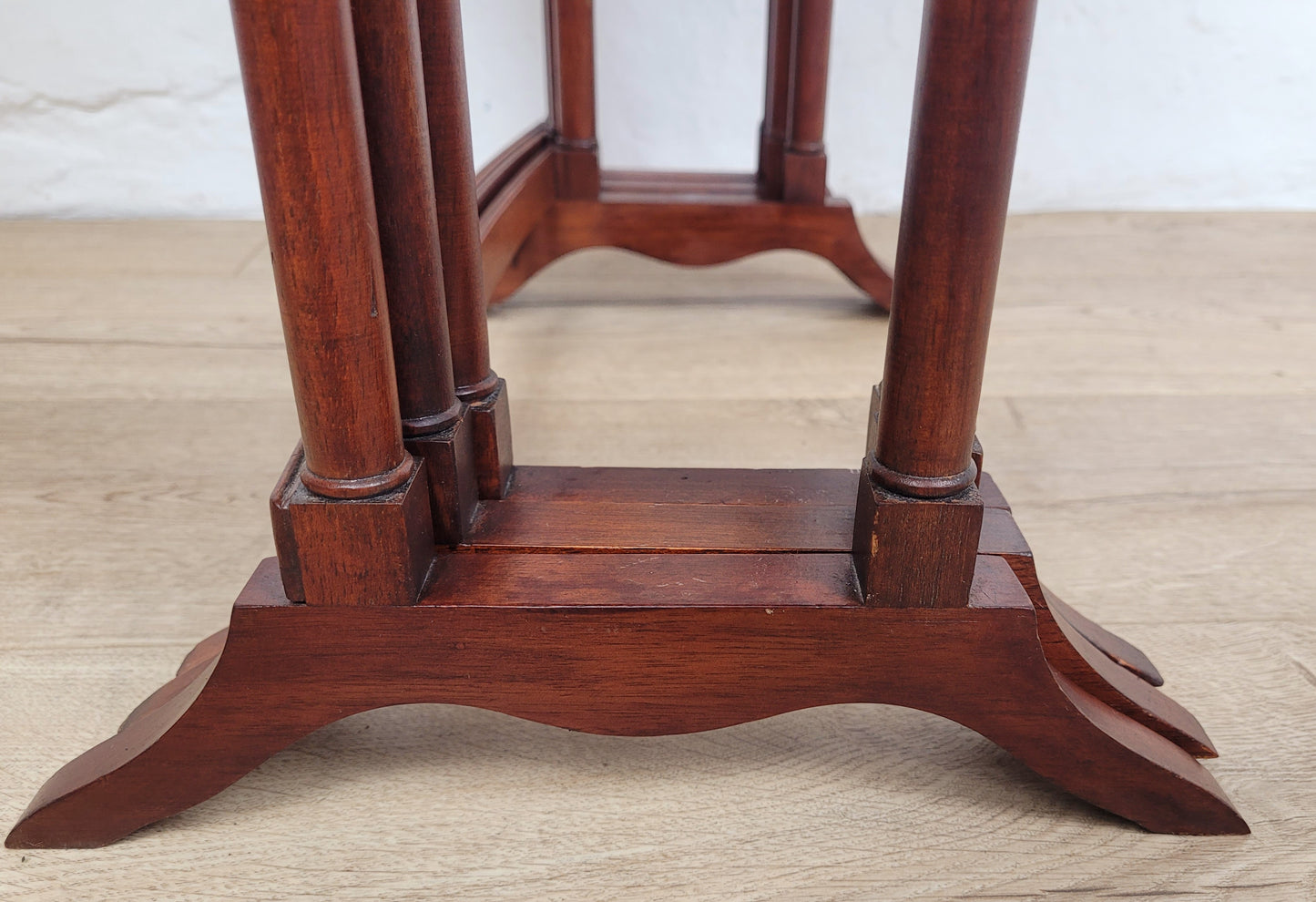 Victorian 3 Nesting Tables Rectangular Mahogany Antique 1900s Postage Available