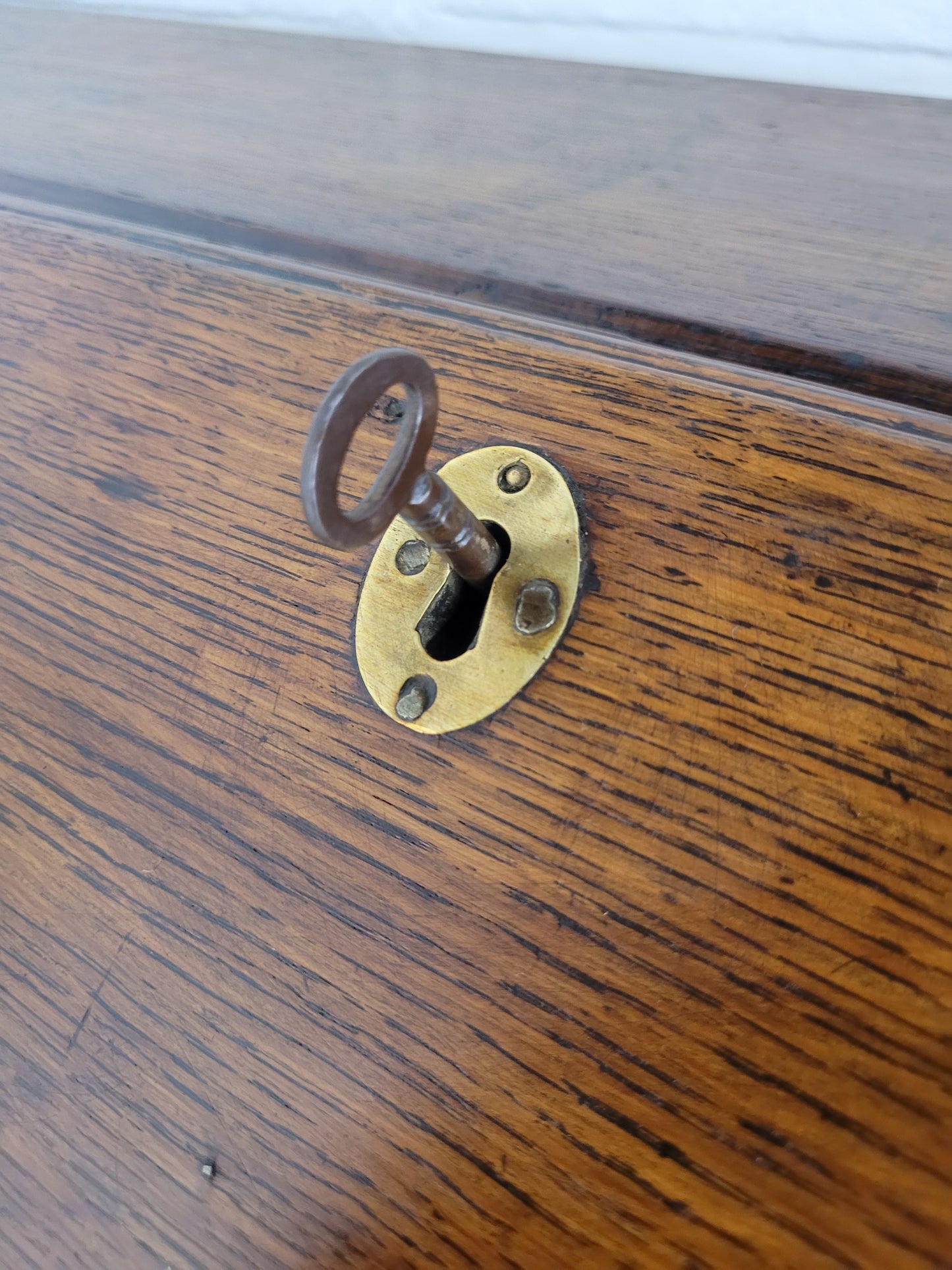 Georgian Writing Bureau Desk 18thC Oak Drop Handles Antique Delivery Available