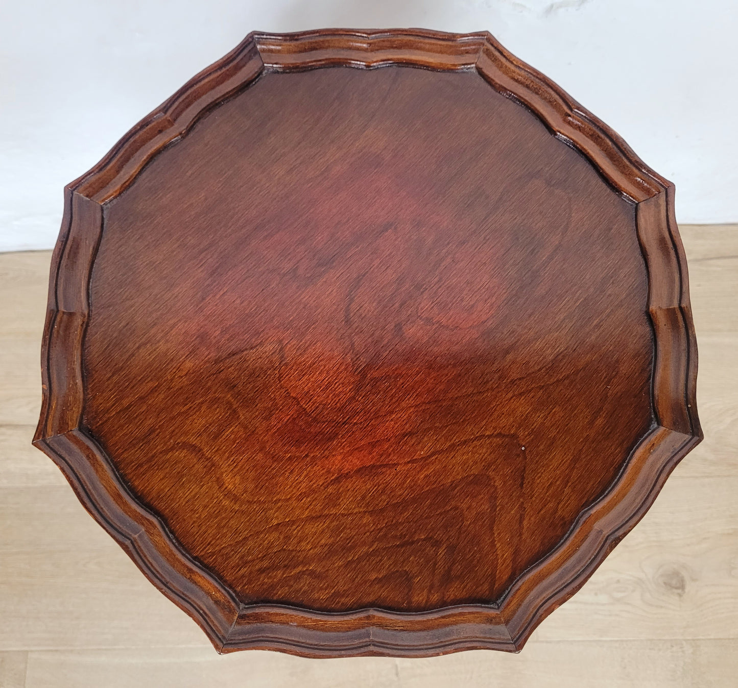 Piecrust Tripod Wine Table Octagonal Fluted Leg Vintage Postage Available