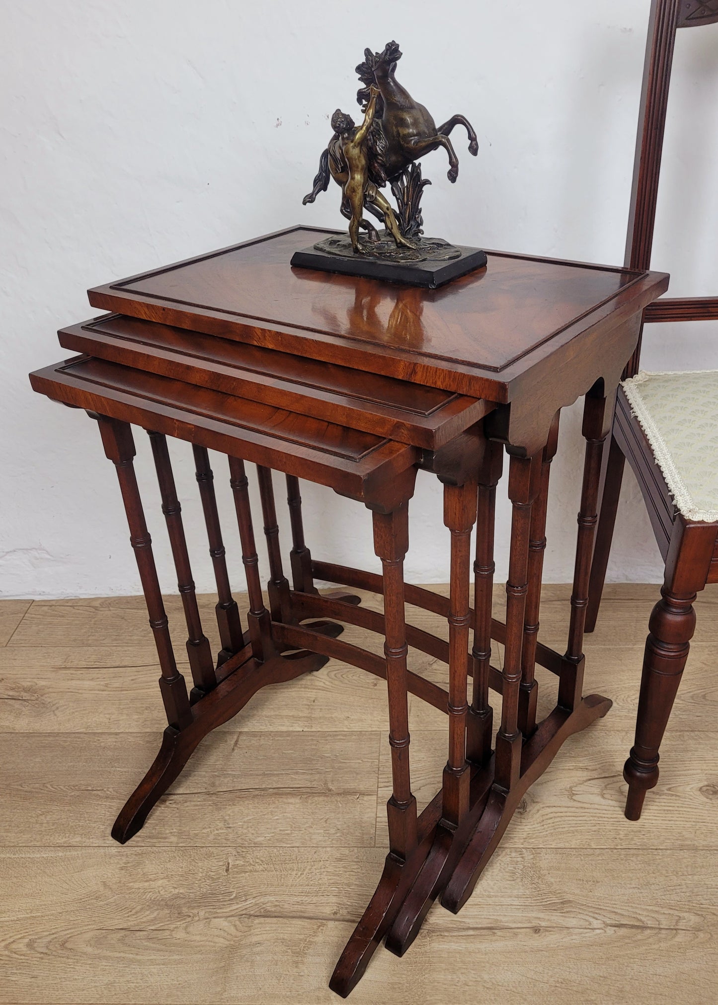 Nest Of Three Tables Rectangular Reproduction Antique Style Postage Available