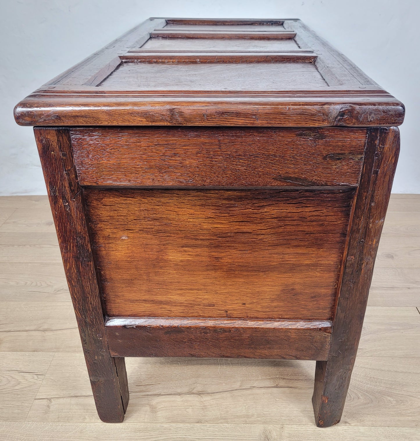 Georgian Coffer Chest Oak 19thC Bullseye English Country Delivery Available