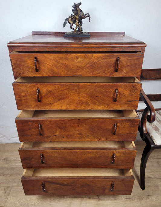 Vintage Chest of Drawers Walnut 1930s Antique Style English Delivery Available