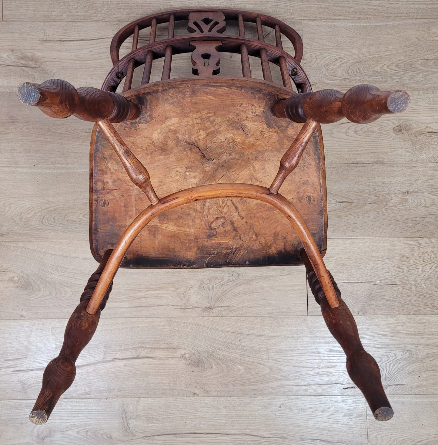 Victorian Windsor Armchair HoopBack Crinoline Stretcher 19thC Delivery Available