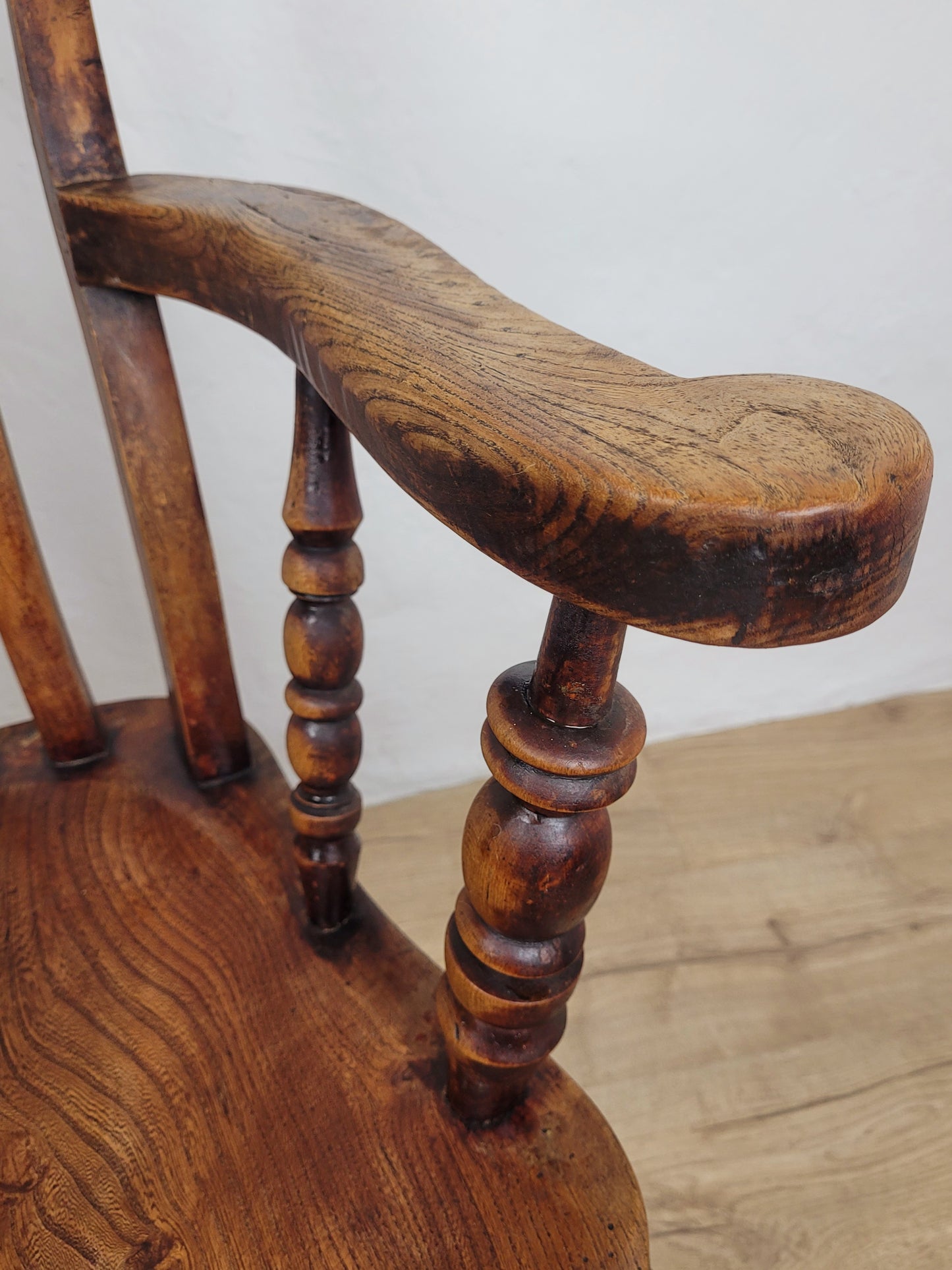 Windsor Kitchen Armchair Victorian Elm Slat Back English Delivery Available