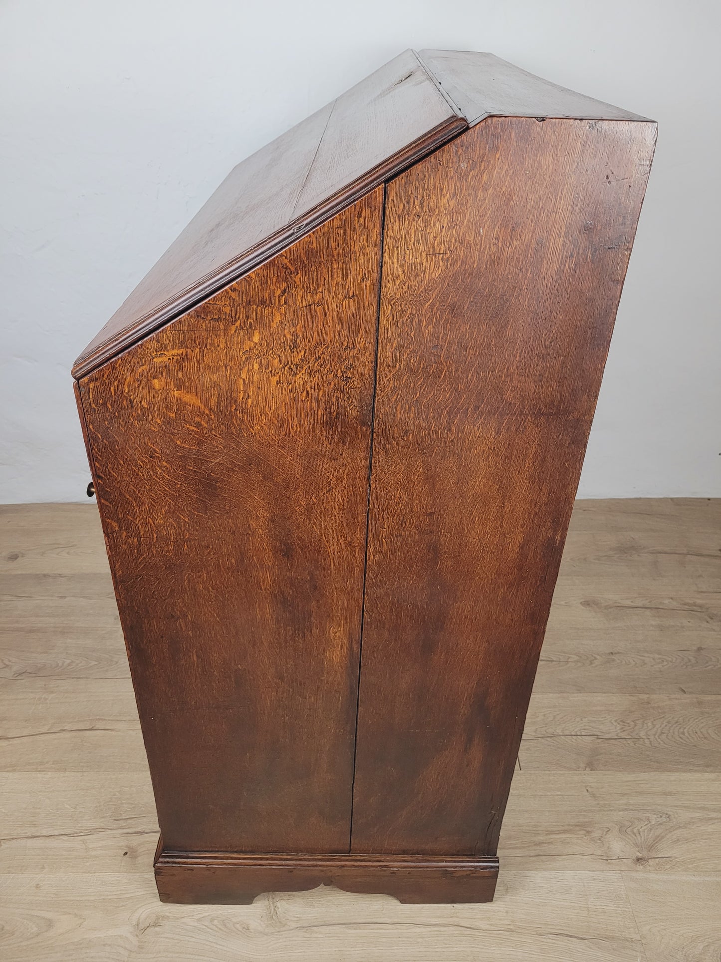 Georgian Writing Bureau Desk 18thC Oak Drop Handles Antique Delivery Available