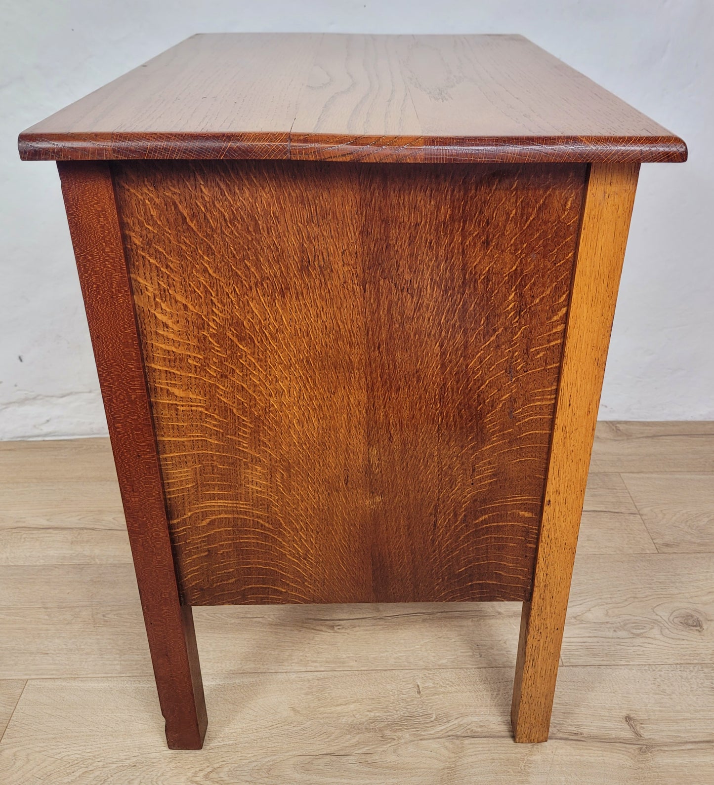Vintage Chest Of Drawers 2 Oak Country Ring Handles Storage Delivery Available