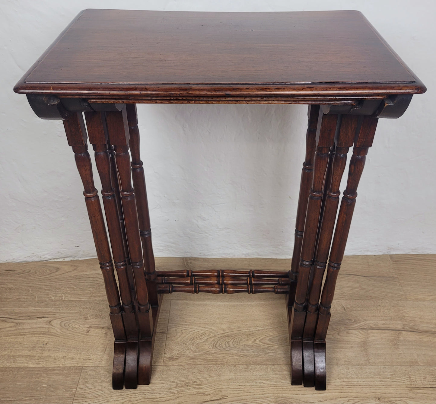 Three Nesting Occasional Tables Vintage Mahogany Mid Century Postage Available