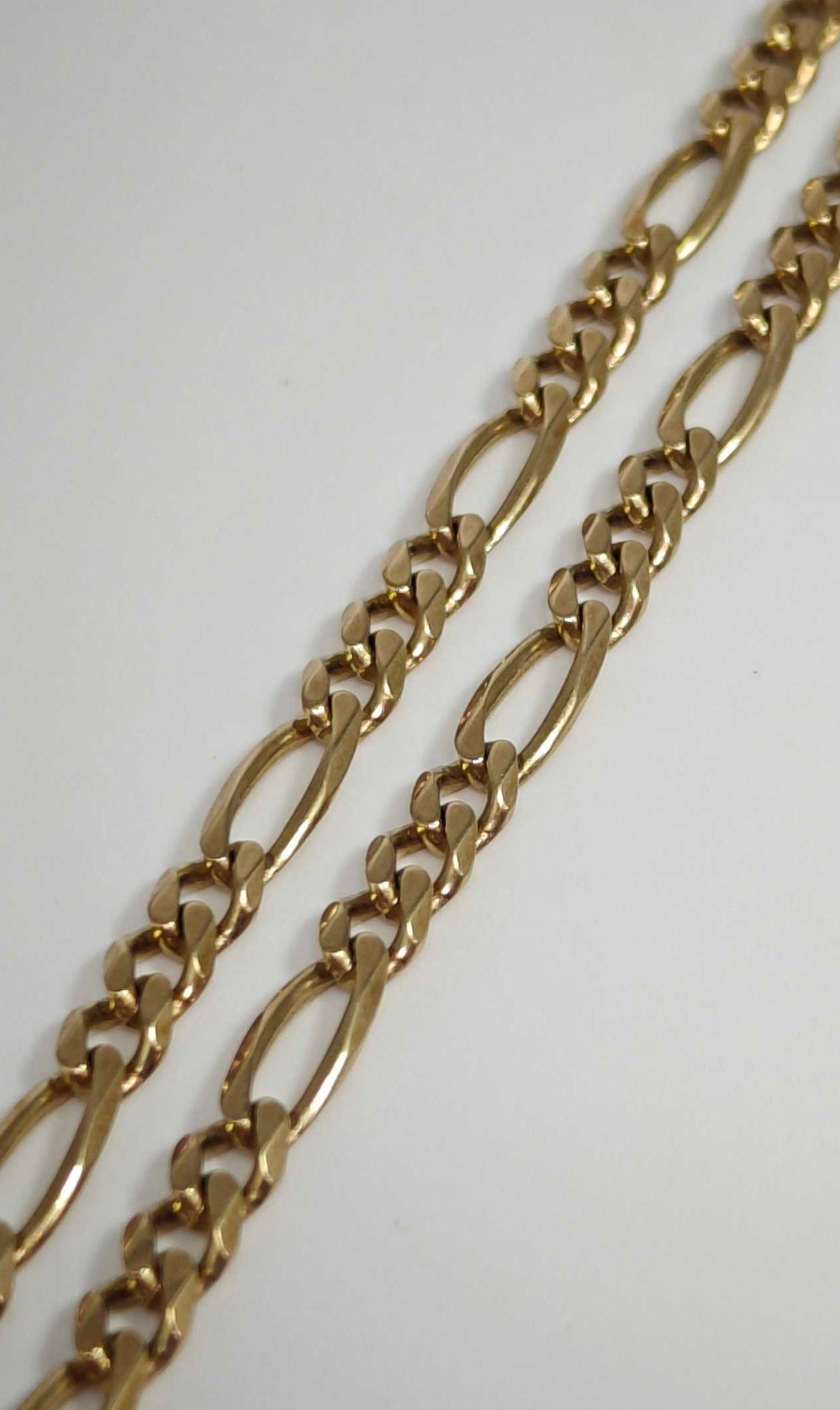 9ct Gold Figaro Necklace 10g Yellow Gold 18.9 Inch Postage Available