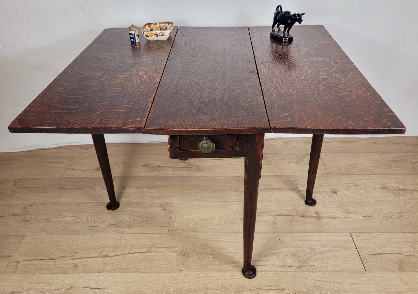 Georgian Dining Table Drop Leaf Gateleg Drawer Oak 1820's Delivery Available