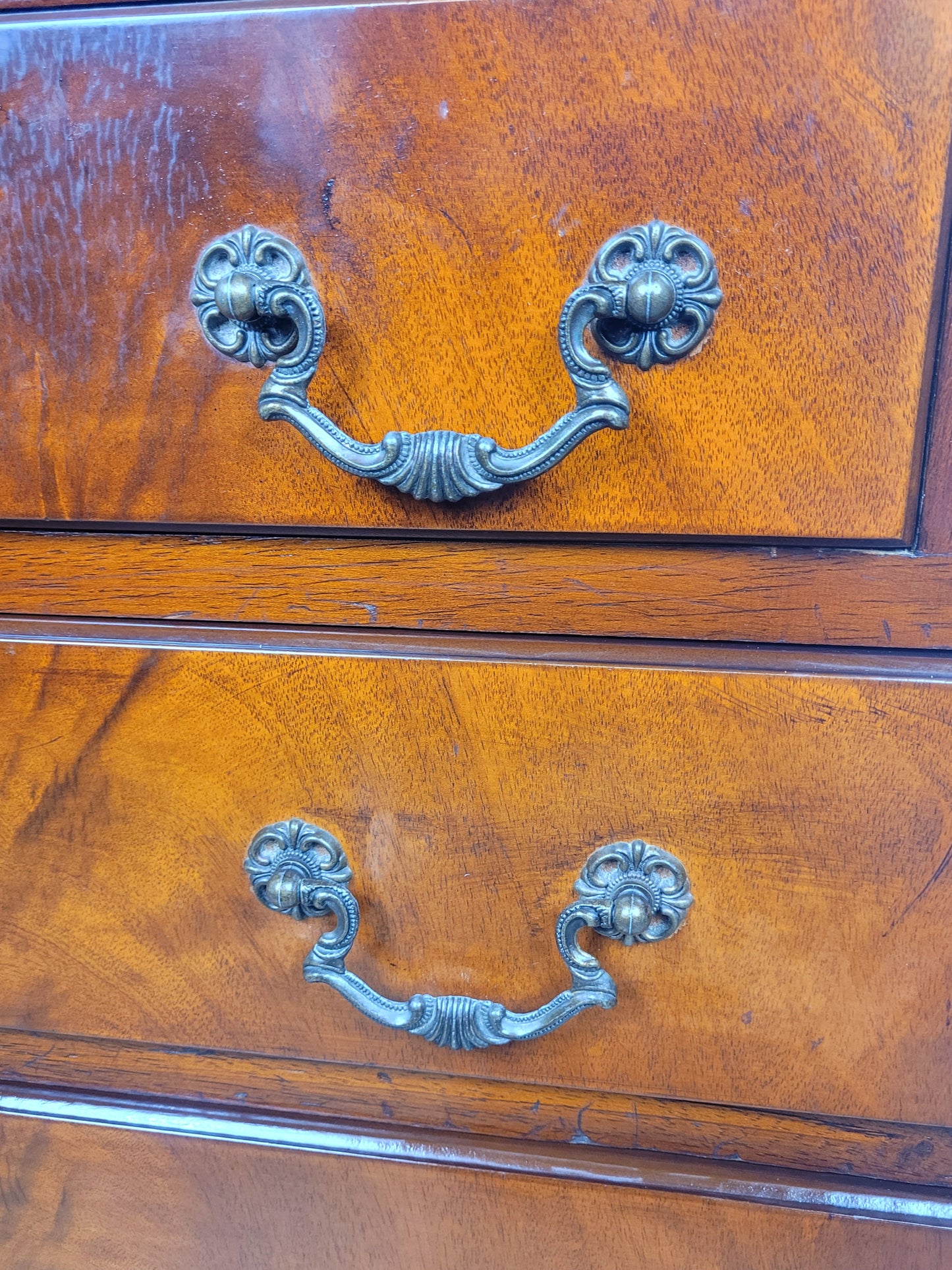 Vintage Writing Bureau Desk Lock & Key Mid Century Mahogany Delivery Available