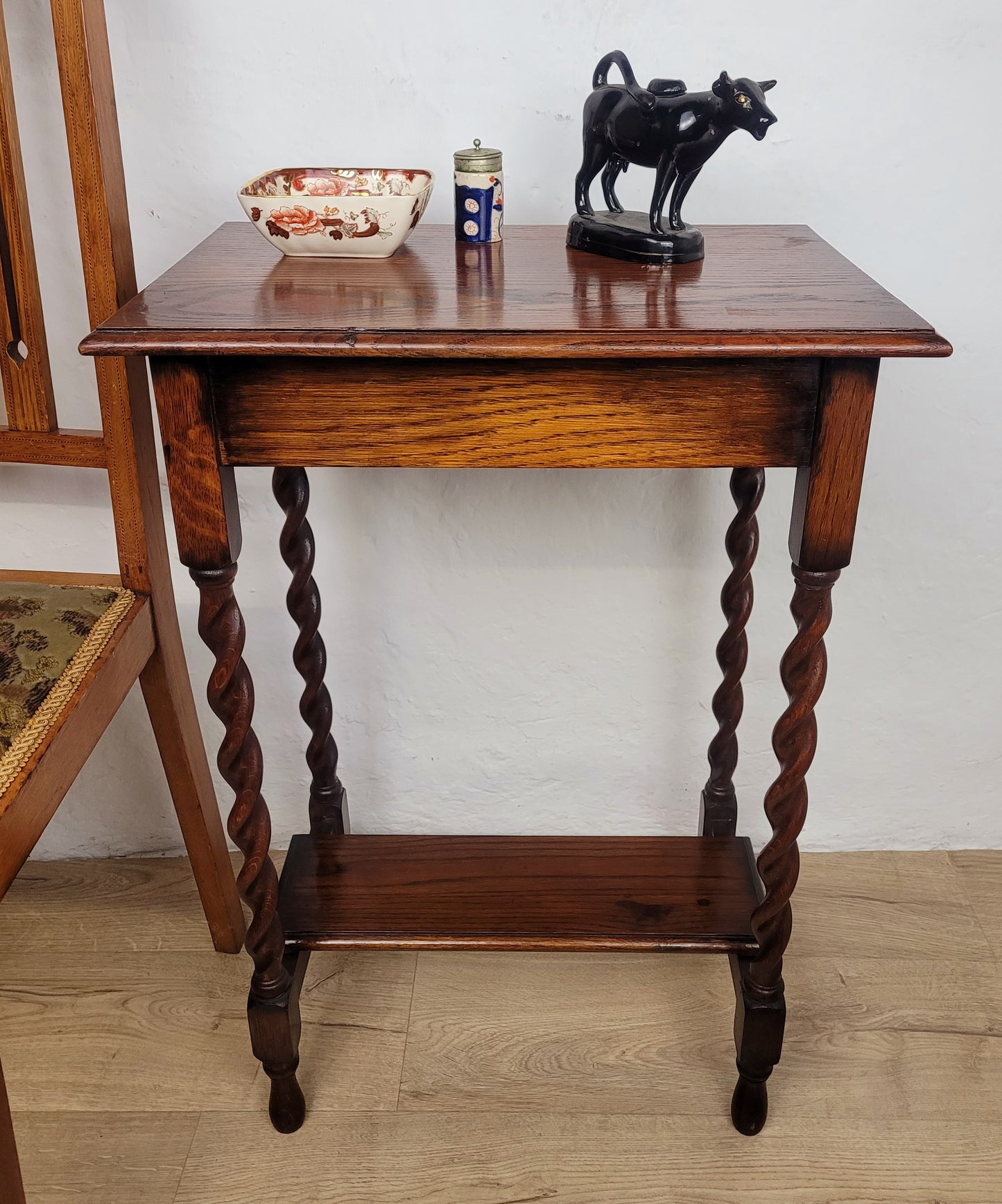 Victorian Occasional Table Barley Twist Country English 19thC Postage Available