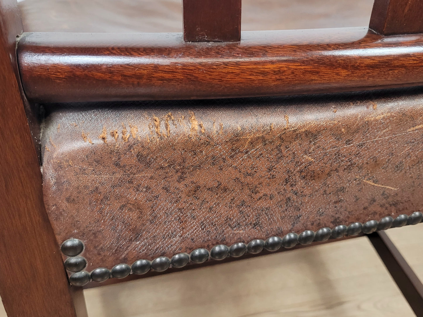 Victorian Armchair Carved Leather 19thC Mahogany English Delivery Available