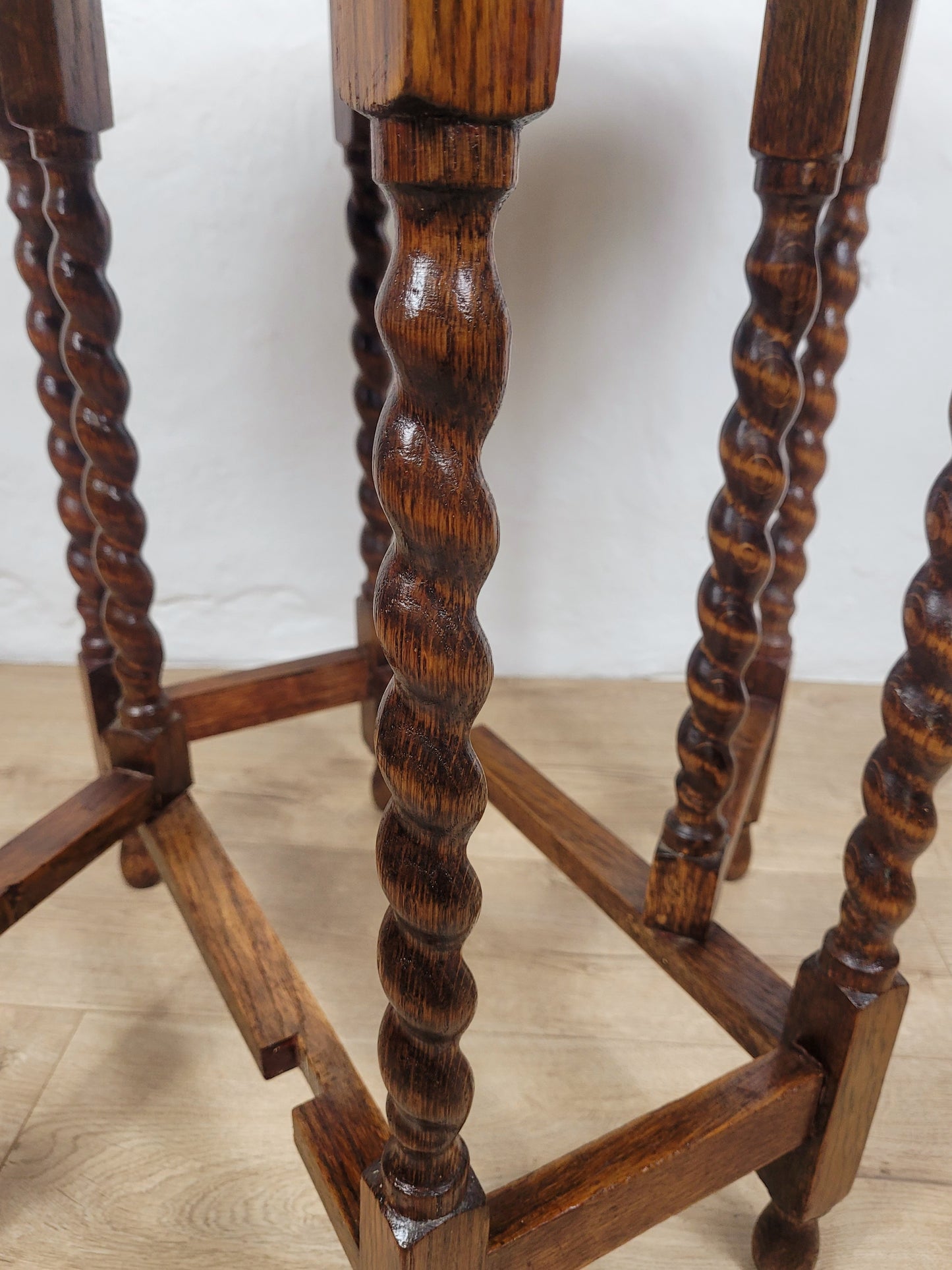 Vintage Drop Leaf Table Gateleg Barley Twist Oak 1930's Delivery Available