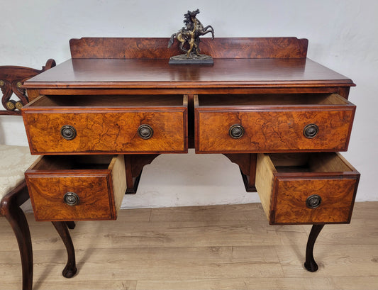 Victorian Walnut Writing Desk Sideboard Antique English Delivery Available