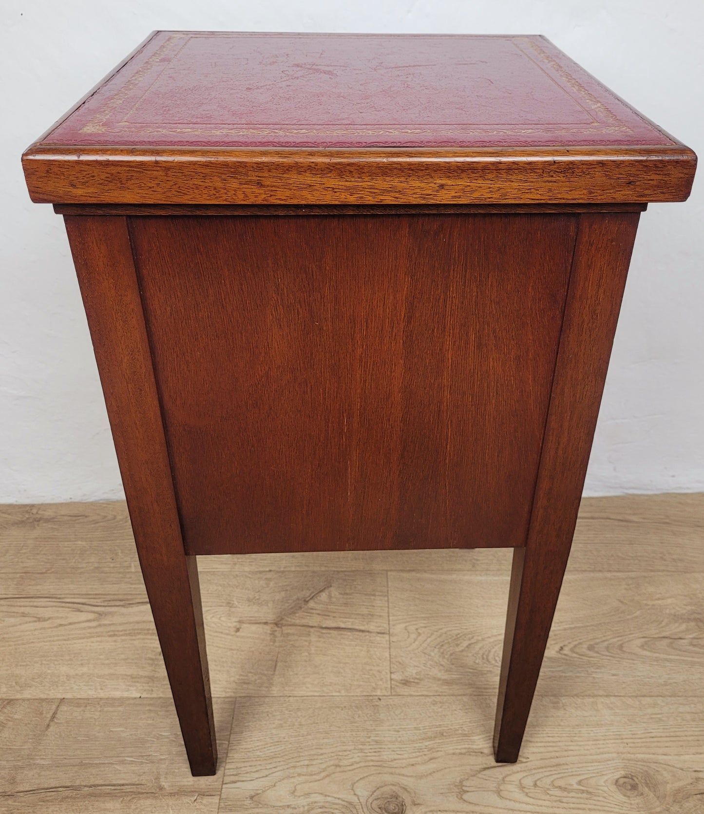 Vintage Bedside Table Leather Top Lid Mid 20th-century Postage Available