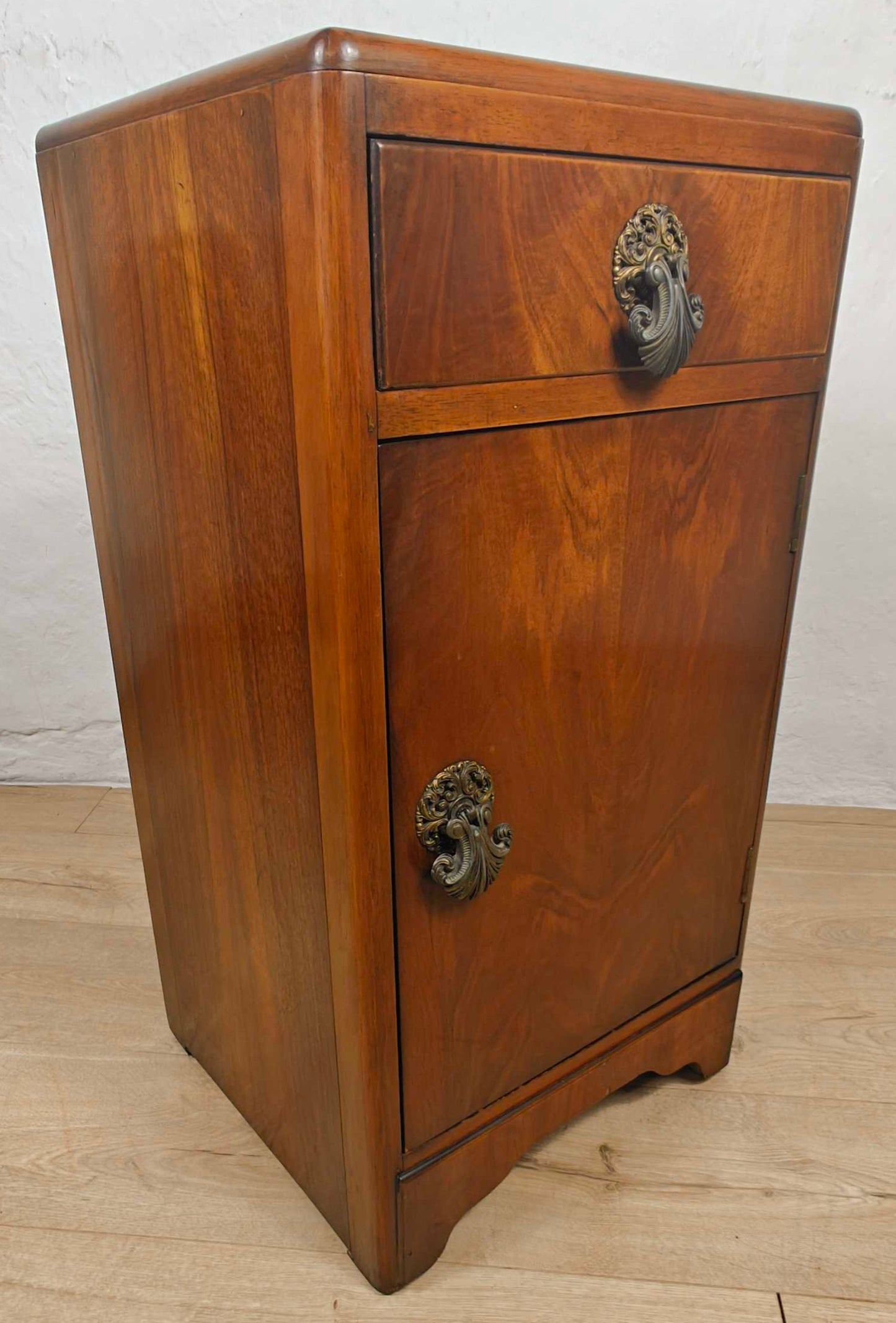 Vintage Bedside Cabinet B&E Furniture Walnut Mid 20th-Century Postage Available