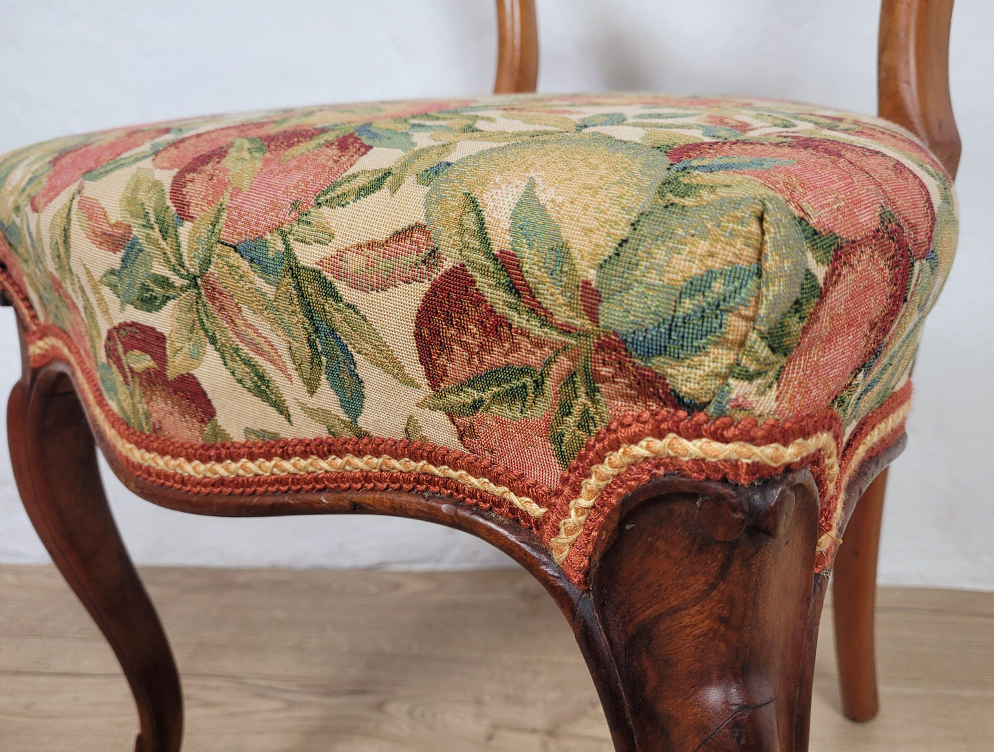 Victorian Balloon Back Chairs Antique Upholstered Cabriole Leg Postage Available