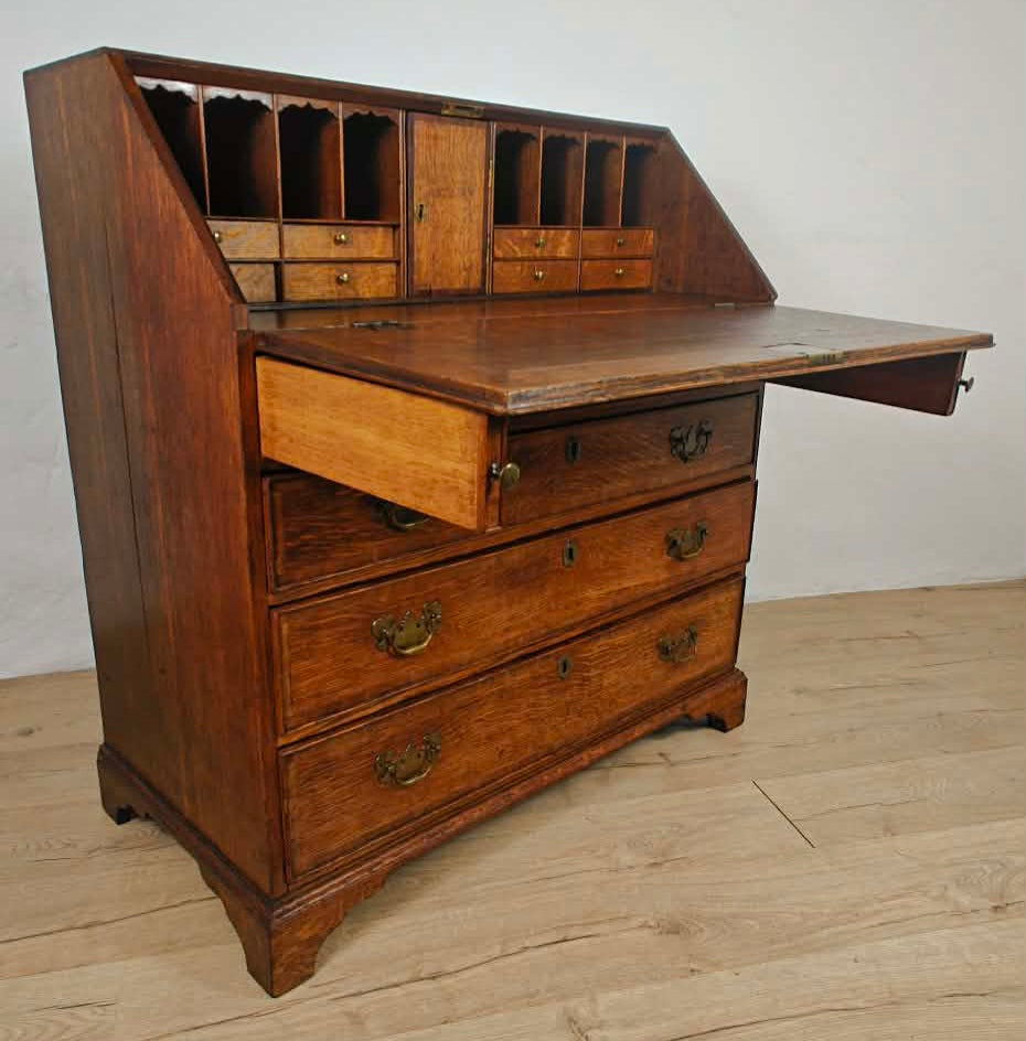 George III Writing Bureau Desk Oak 18thC Antique English Delivery Available