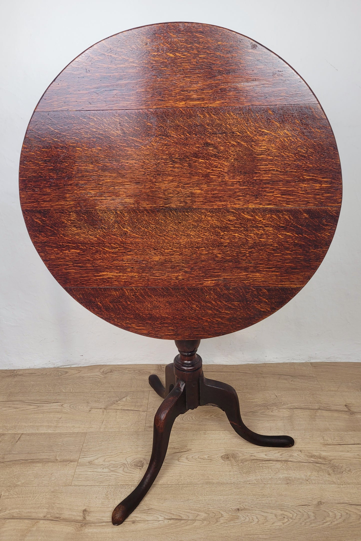 Georgian Tilt Top Table Tripod Occasional Round 18thC Oak Delivery Available