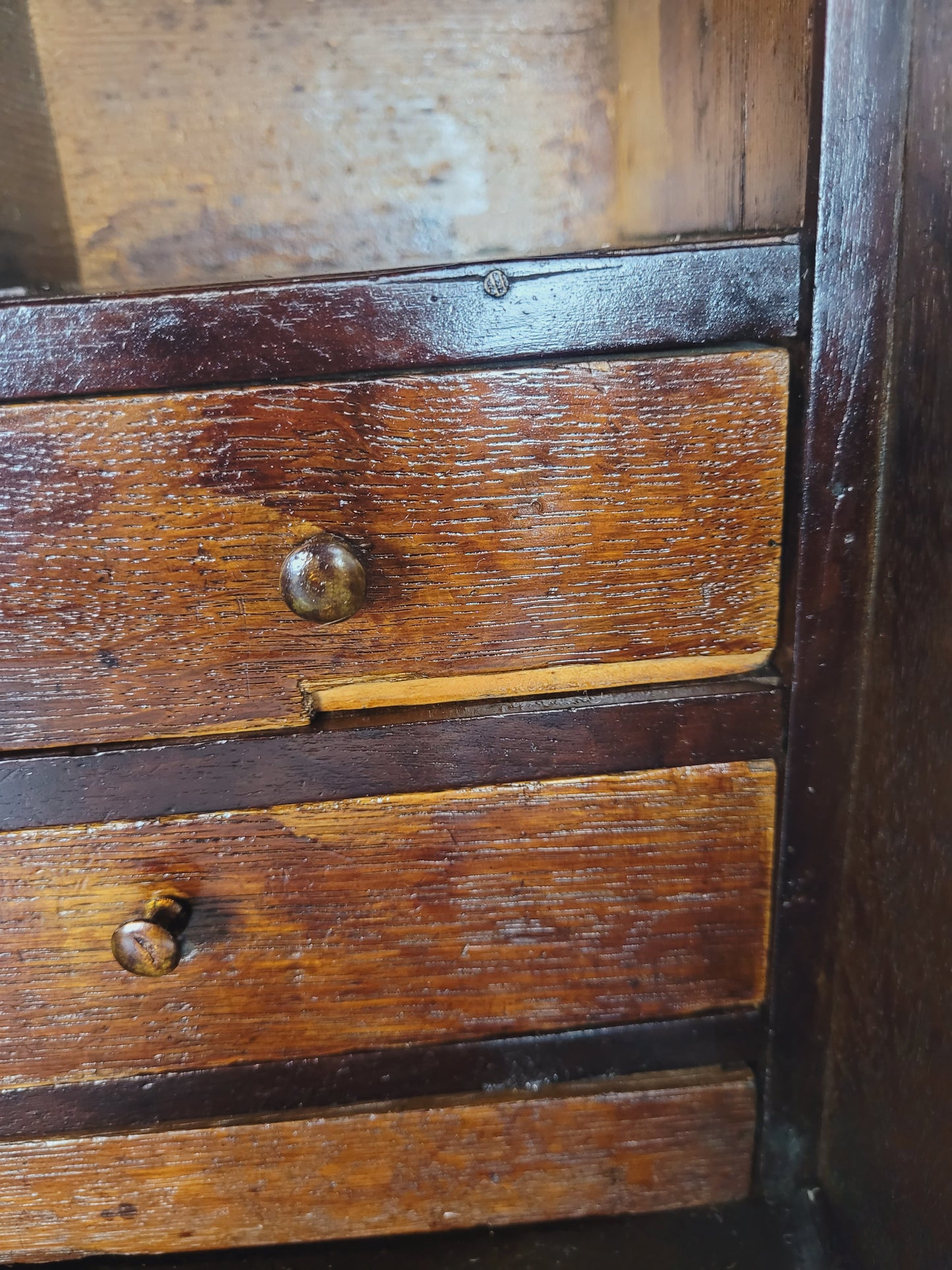 Georgian Writing Bureau Desk 18thC Oak Drop Handles Antique Delivery Available
