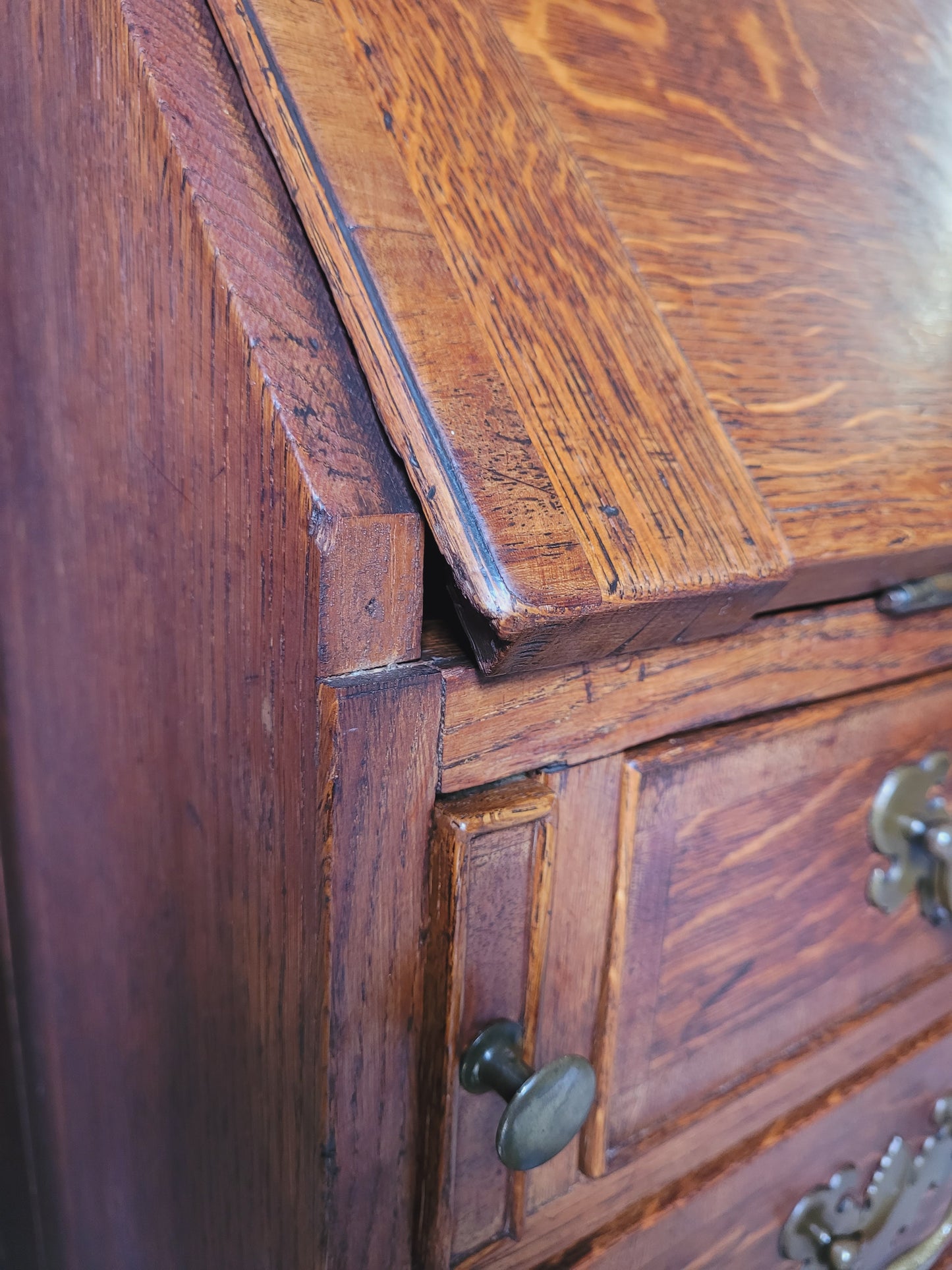 George III Writing Bureau Desk Oak 18thC Antique English Delivery Available