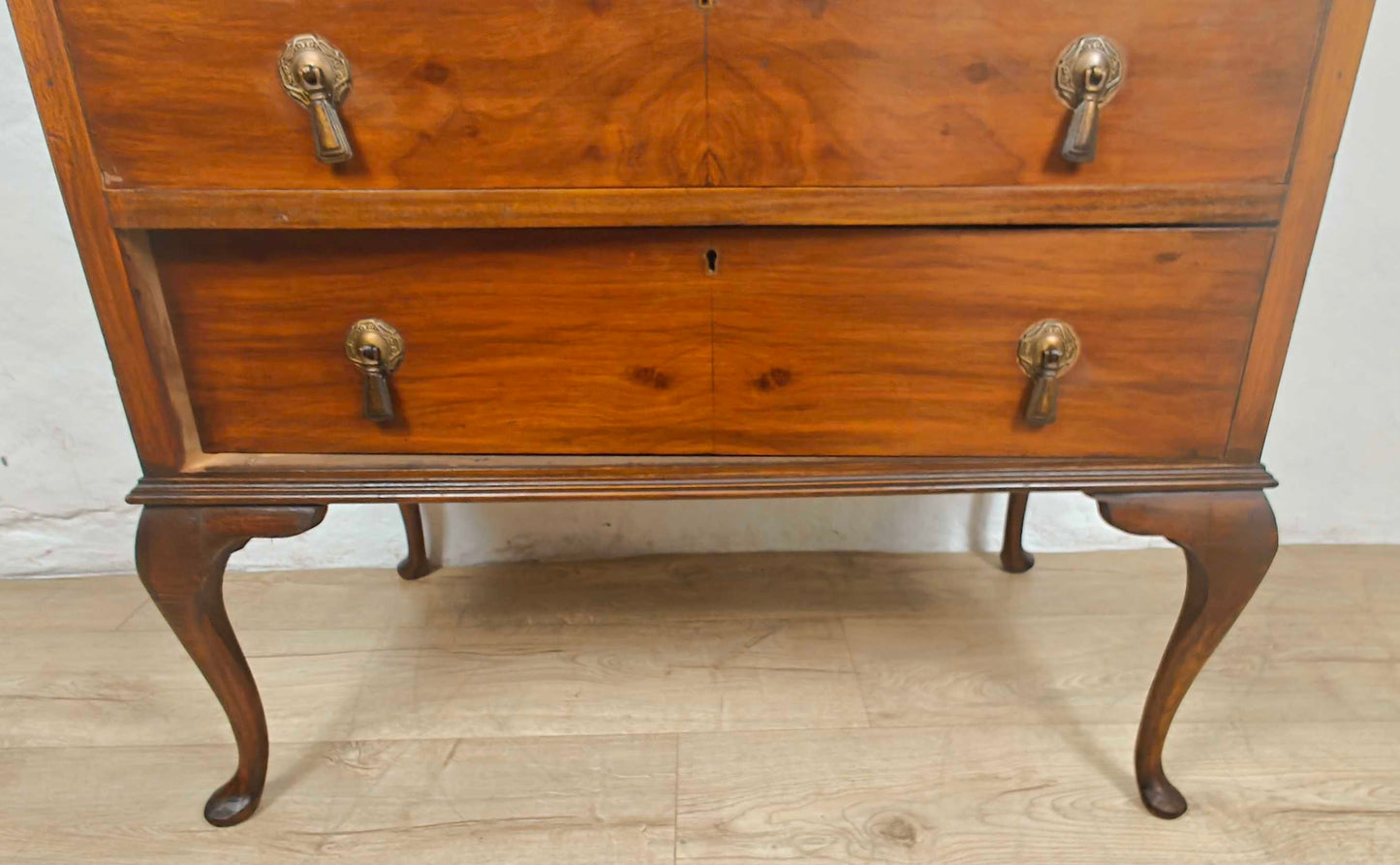 Edwardian Writing Bureau Desk Walnut Lock and Key 1910 Delivery Available