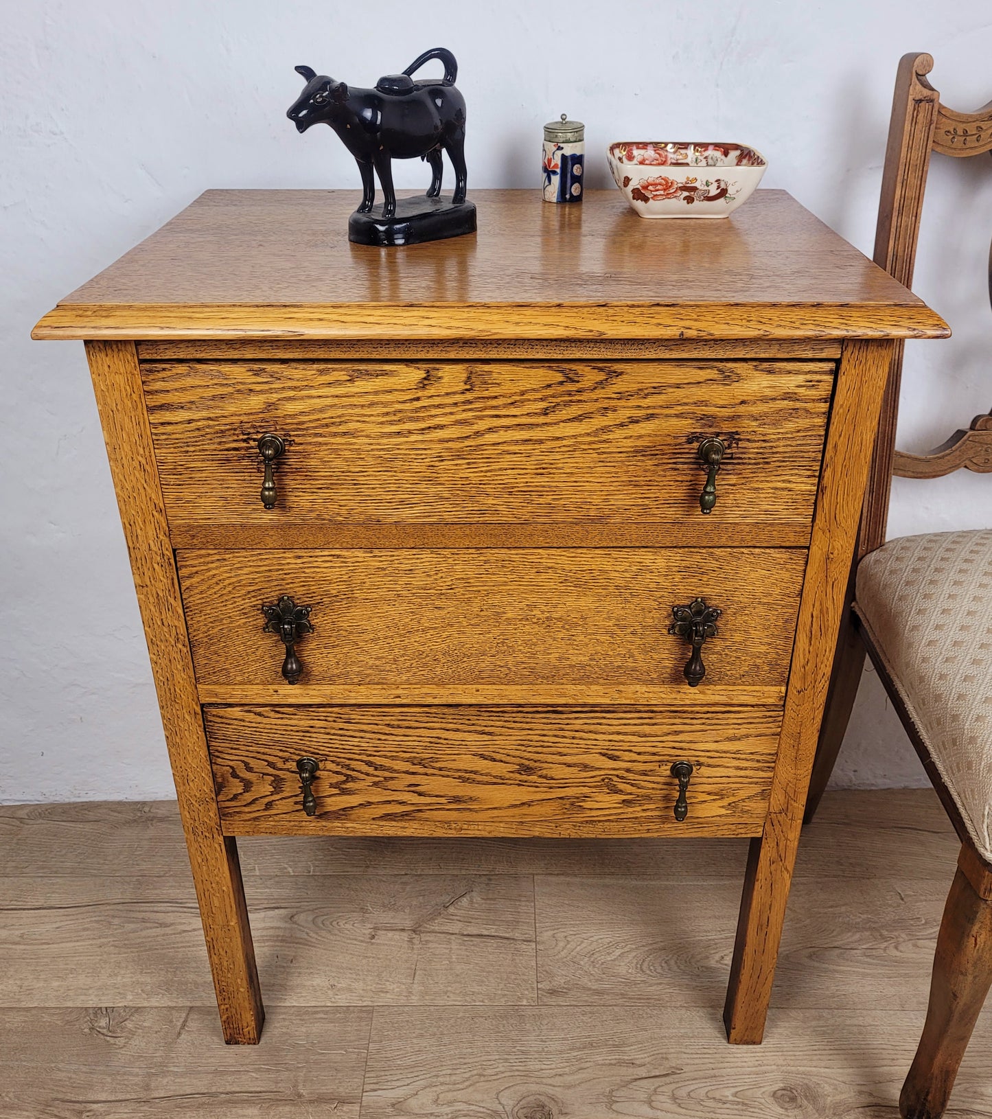 Oak Chest of Drawers Vintage Arts & Crafts Style 1930 English Delivery Available