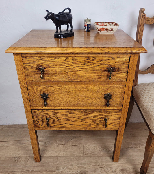 Oak Chest of Drawers Vintage Arts & Crafts Style 1930 English Delivery Available