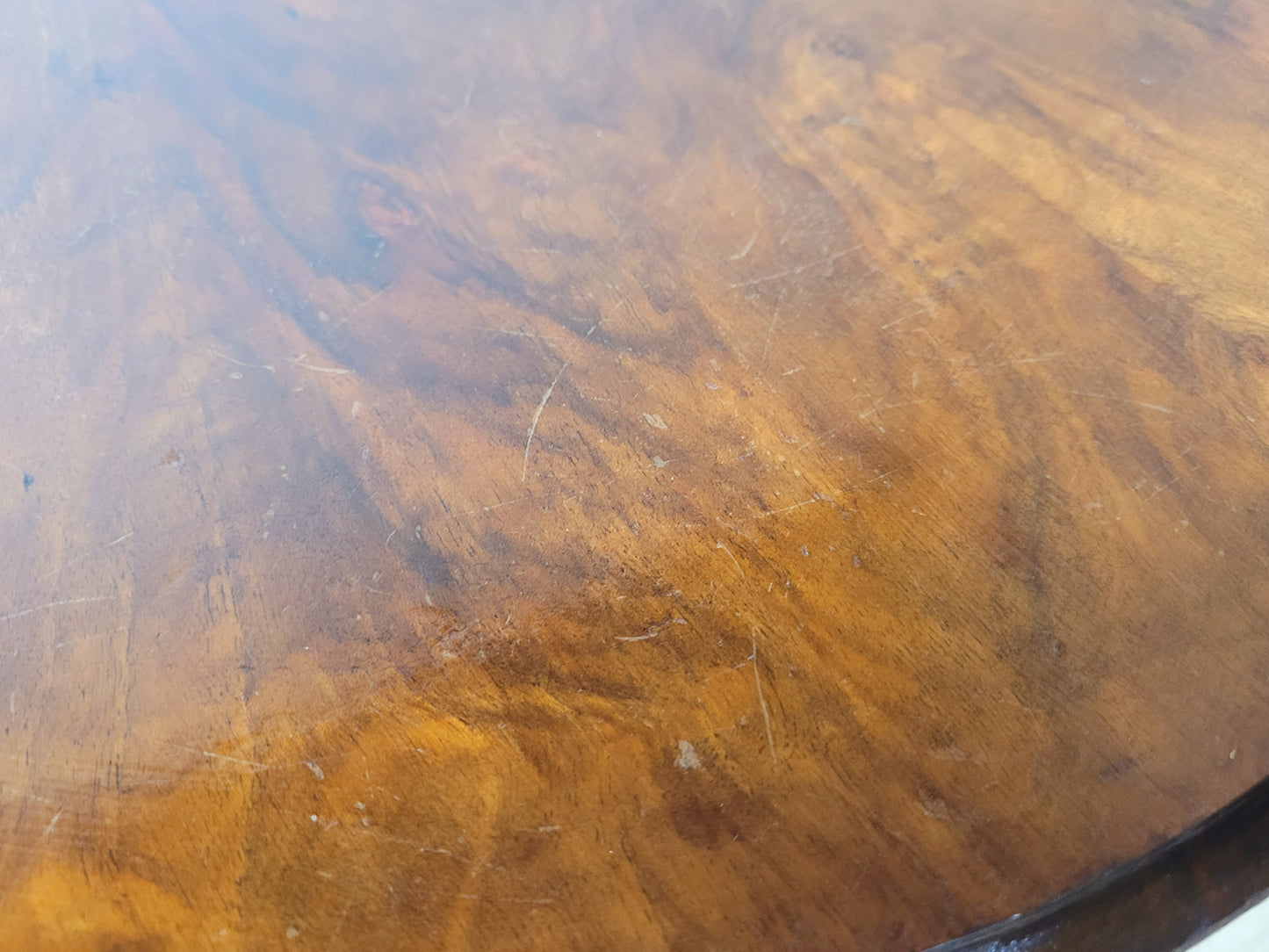 Walnut Coffee Table Side Circular Cabriole Mid Century 1940s Postage Available