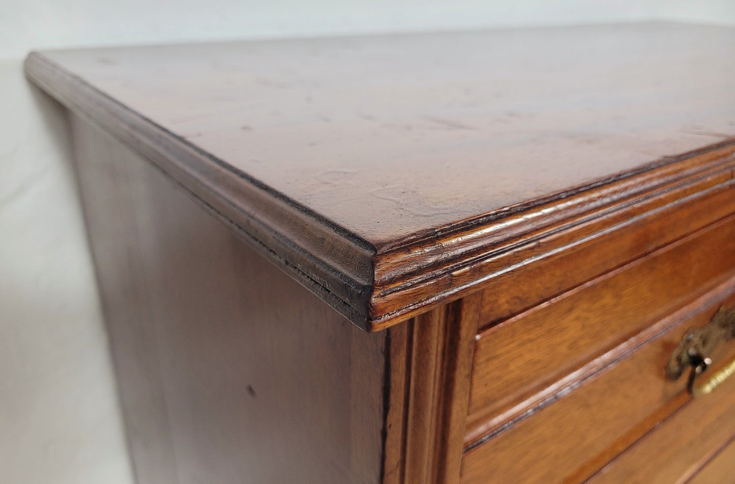 Edwardian Chest of Drawers Walnut 2 Over 3 1910s Drop Handles Delivery Available