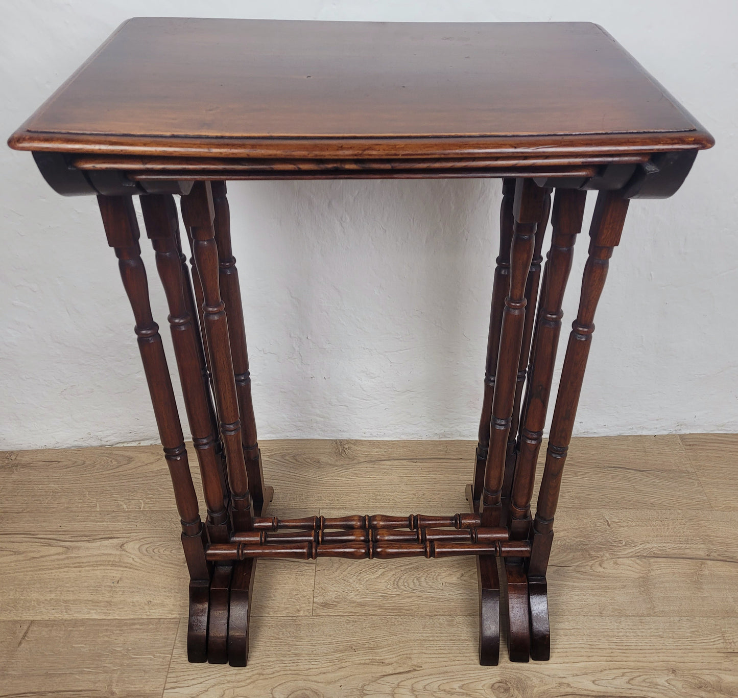 Three Nesting Occasional Tables Vintage Mahogany Mid Century Postage Available