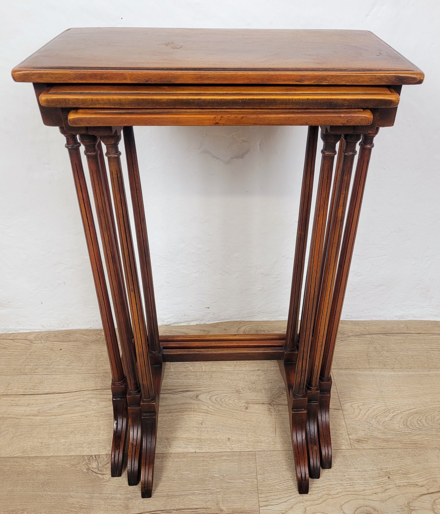 Nest Of Three Tables Victorian Mahogany Antique Postage Available