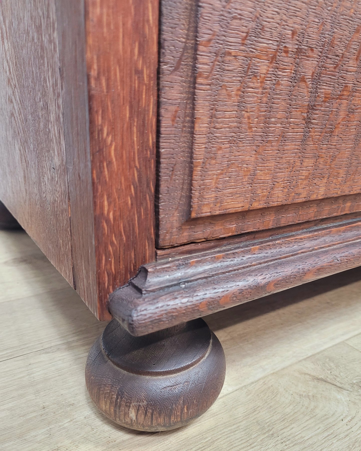 Edwardian Chest of Drawers 2 Over 3 Oak 1910s Drop Handle Delivery Available