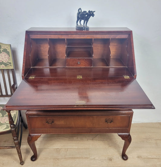 Vintage Writing Bureau Desk Burton Reprod Drawers Mid 20thC Delivery Available