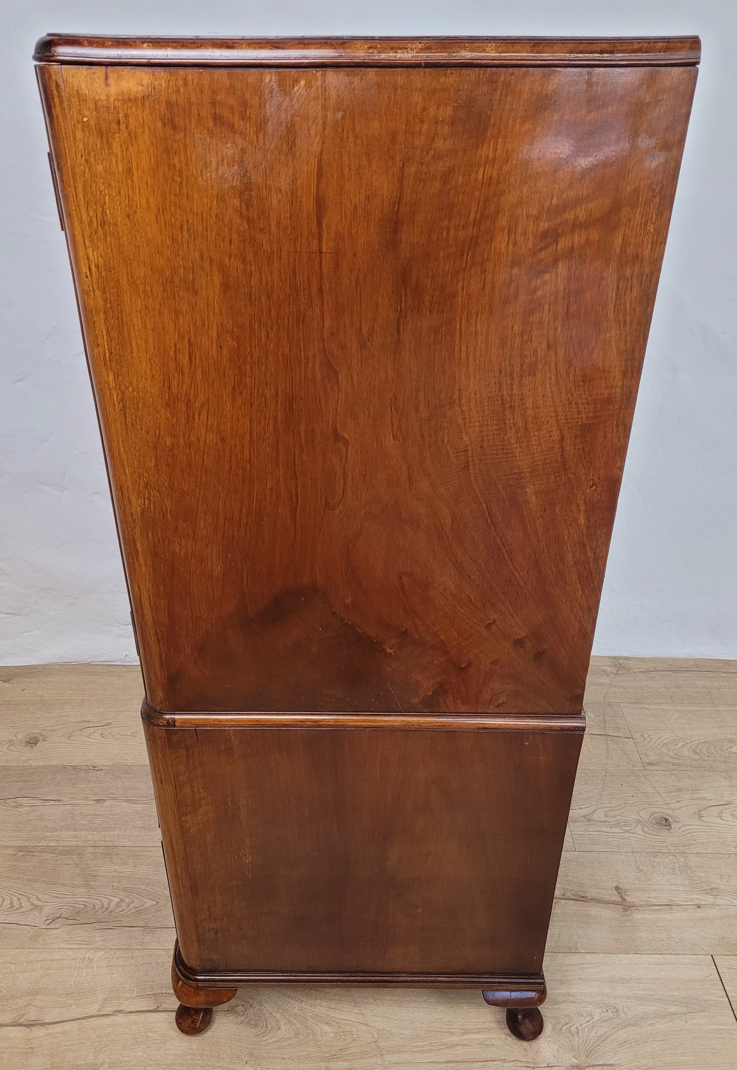 Walnut Tallboy Dresser Cabinet Linen Storage Vintage 1930s Delivery Available