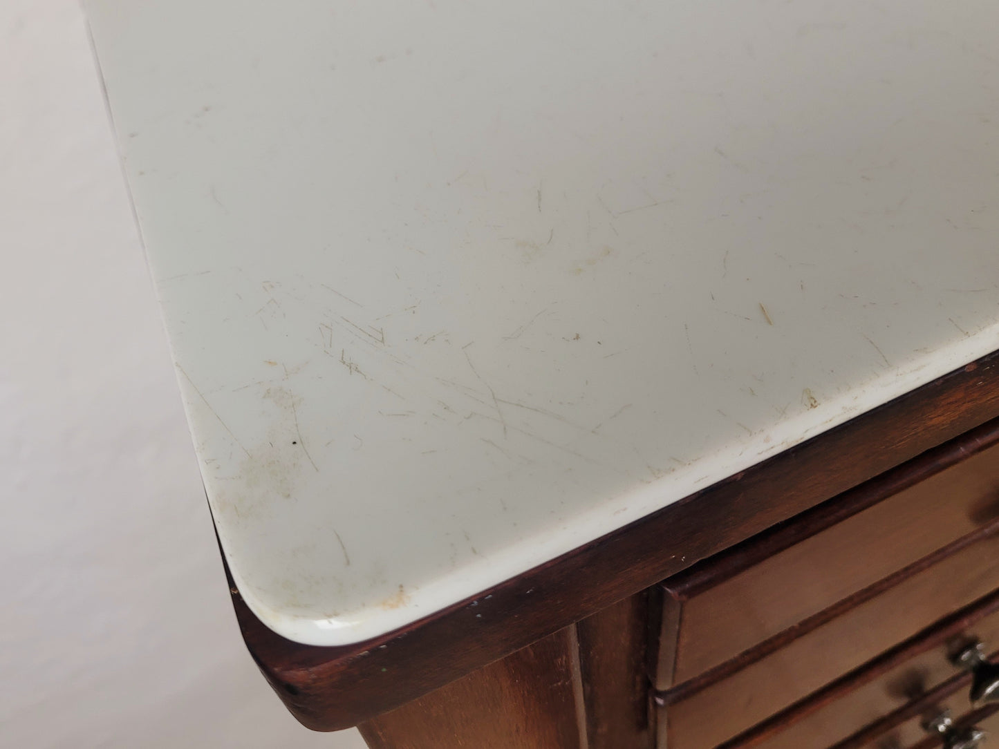 Dentist Collector Cabinet Vintage English Marble 17 Drawers Delivery Available