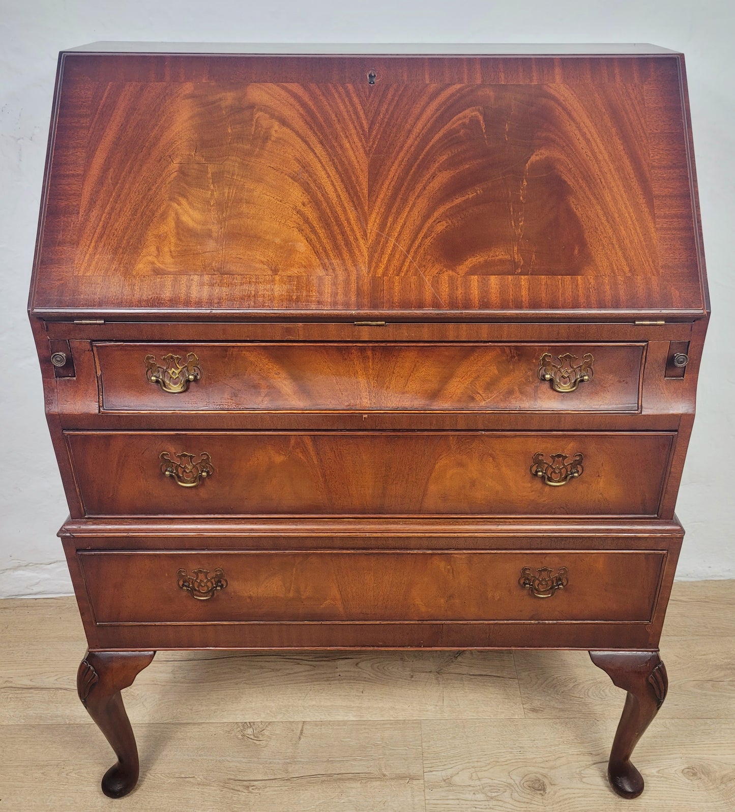 Vintage Writing Bureau Desk Burton Reprod Drawers Mid 20thC Delivery Available