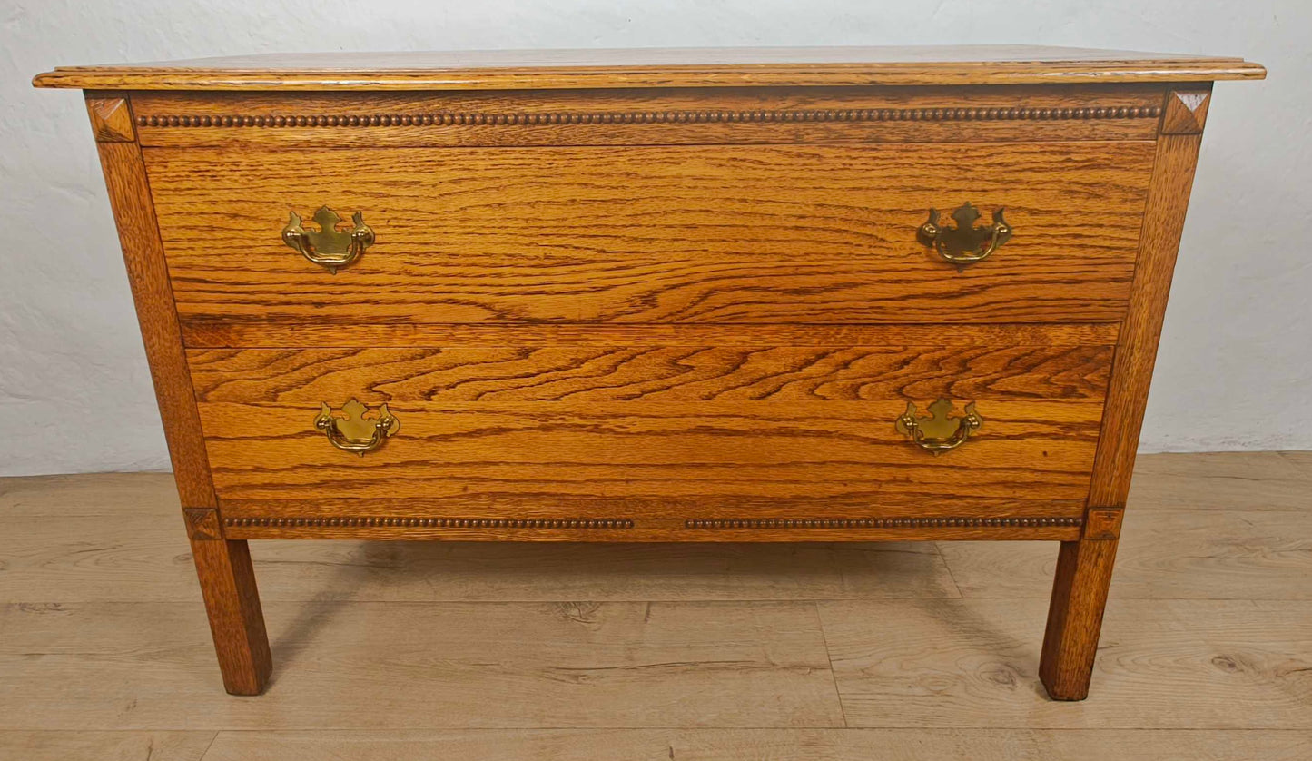 Vintage Chest Of Drawers Oak Carved Country Farmhouse Rustic Delivery Available