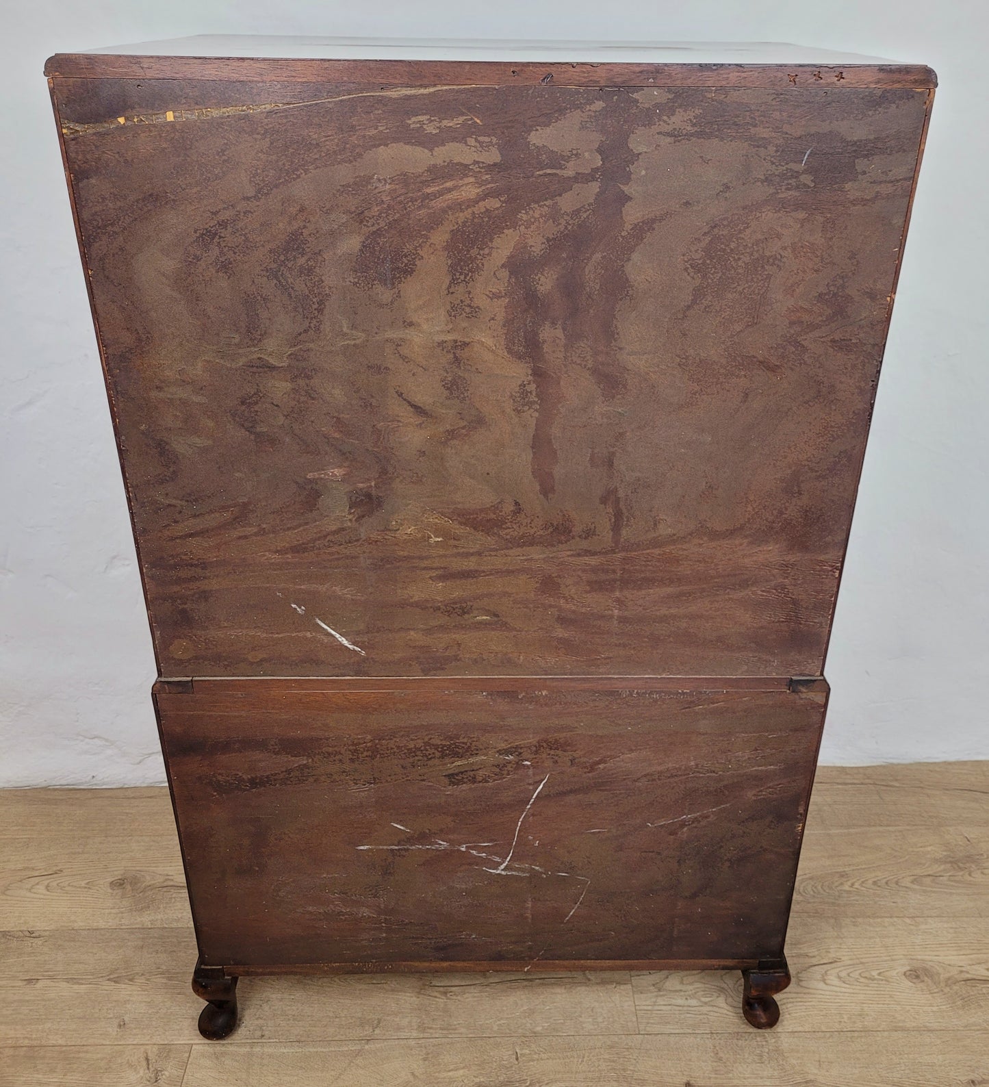 Walnut Tallboy Dresser Cabinet Linen Storage Vintage 1930s Delivery Available