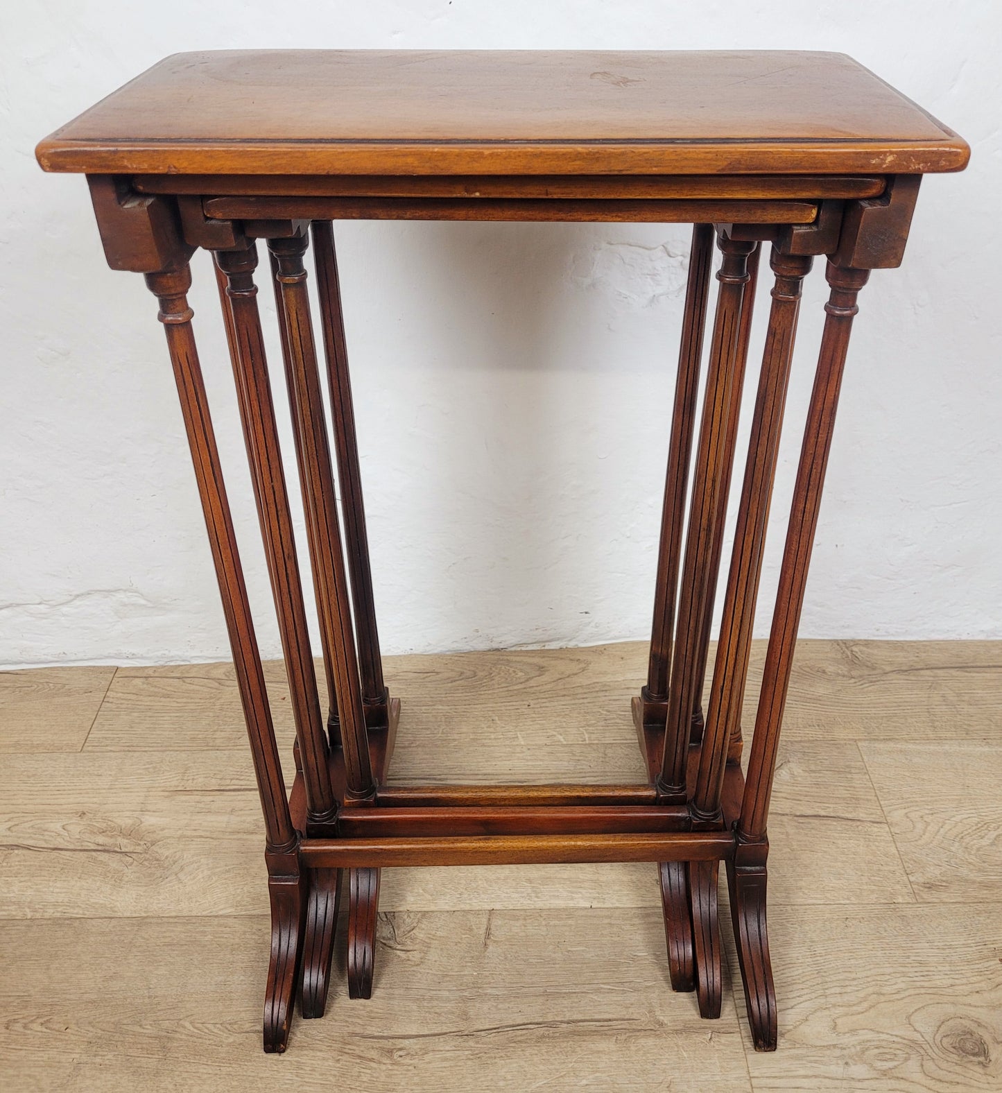 Nest Of Three Tables Victorian Mahogany Antique Postage Available