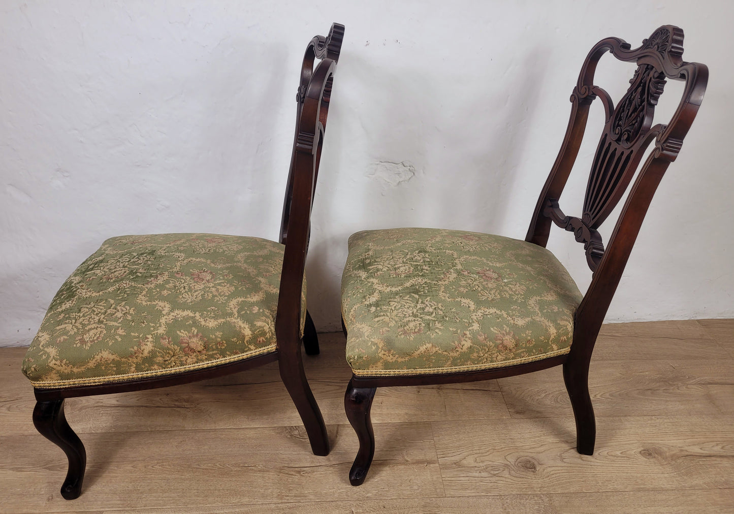 Victorian Nursing Chairs Carved Upholstered Floral 1890 Postage Available