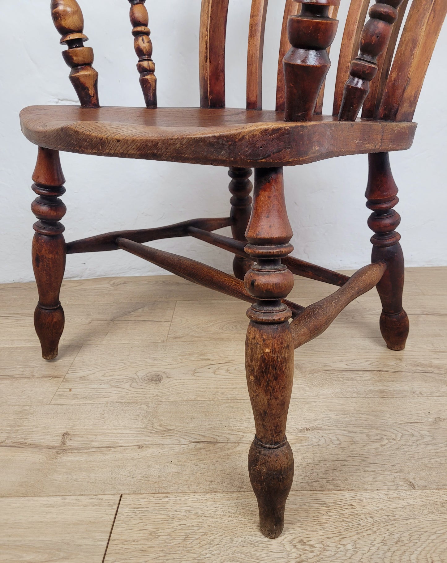 Windsor Kitchen Armchair Victorian Elm Slat Back English Delivery Available