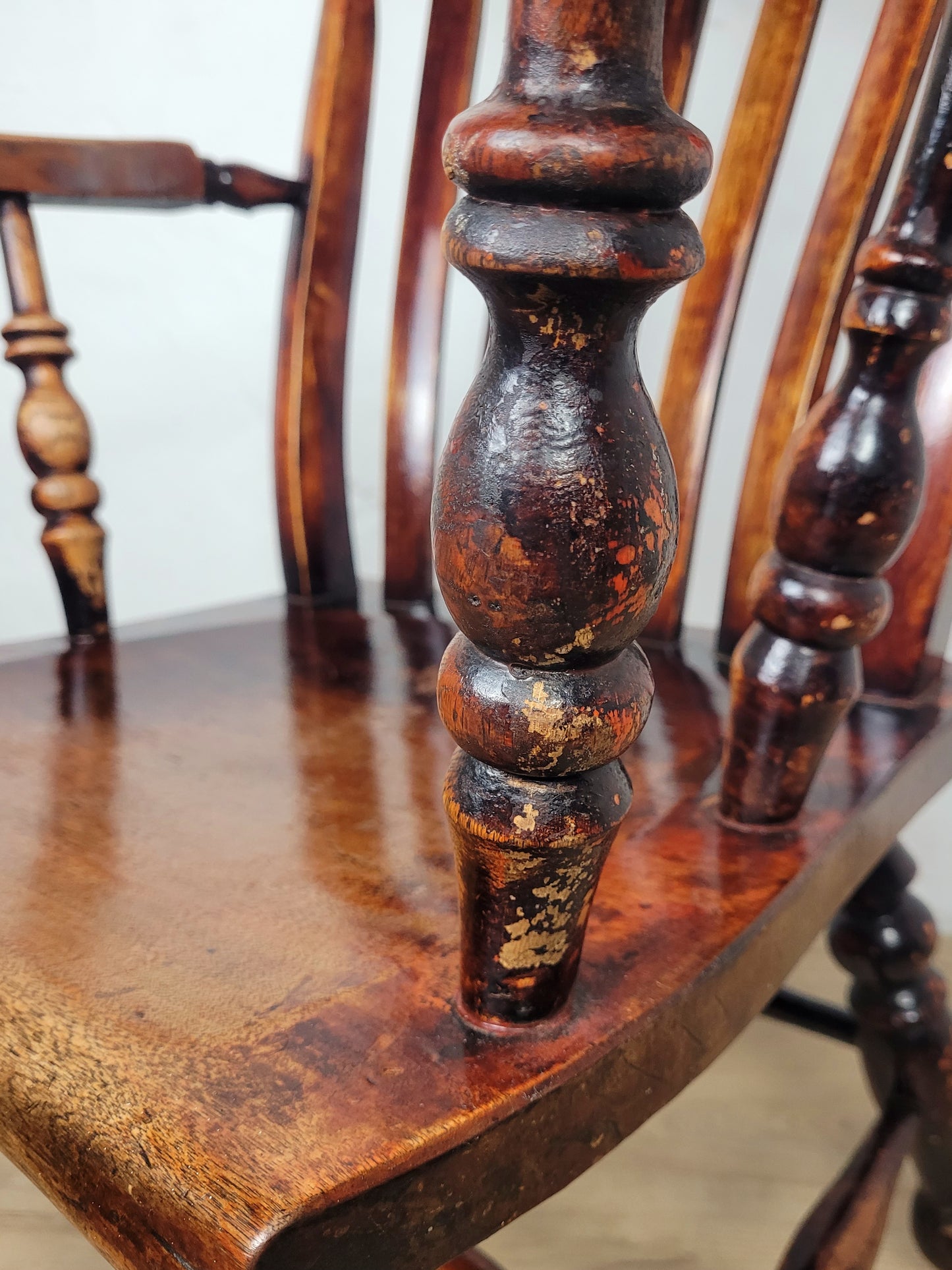 Victorian Kitchen Armchair 19thC Slatback Farmhouse Delivery Available