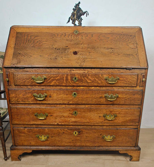 George III Writing Bureau Desk Oak 18thC Antique English Delivery Available